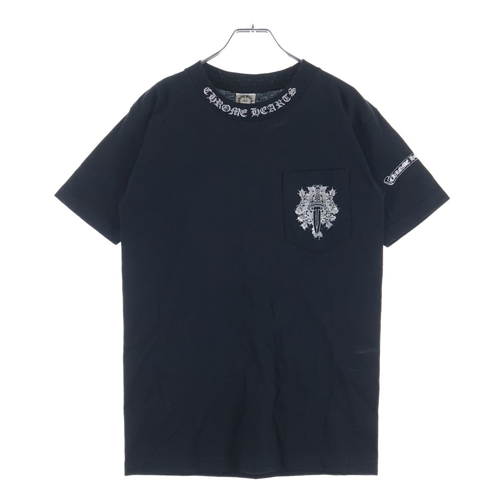 CHROME HEARTS(クロムハーツ) OLD S/S オールド ネックロゴ シルバーバックスクロールラベルプリント 半袖Tシャツカットソー