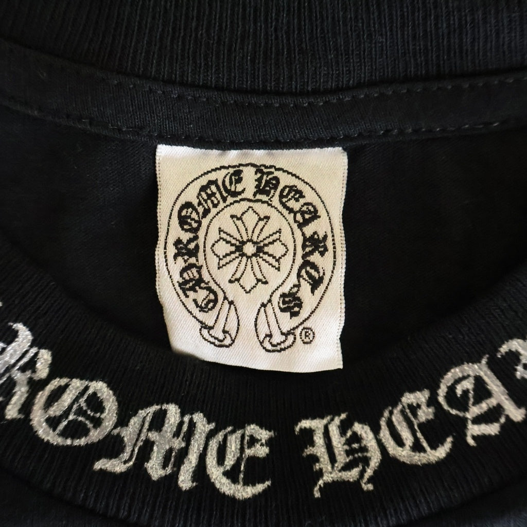 CHROME HEARTS(クロムハーツ) OLD S/S オールド ネックロゴ シルバーバックスクロールラベルプリント 半袖Tシャツカットソー