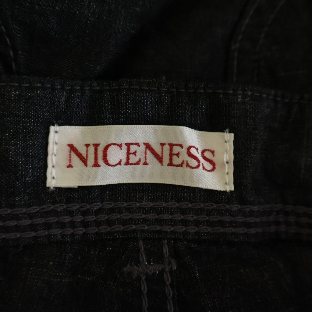 NICENESS(ナイスネス) Coogan NN-2105T17 クーガン シャンブレー ワークパンツ デニム ブラック NN-2105T17