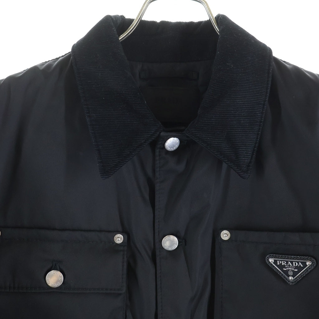 PRADA(プラダ) Re-Nylon Jacket ロゴプレート付 ナイロン ワークジャケット