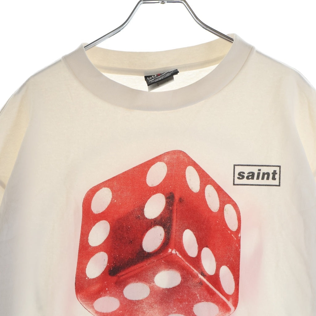 SAINT MICHAEL(セントマイケル) 23SS DICE TEE ダイスTシャツ 半袖カットソー Tシャツ サイコロ ホワイト SM-S23-0000-014