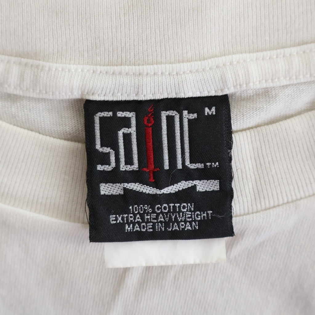 SAINT MICHAEL(セントマイケル) 23SS LIFE MARIA ライフマニア 半袖カットソー Tシャツ ホワイト SM-S23-0000-020