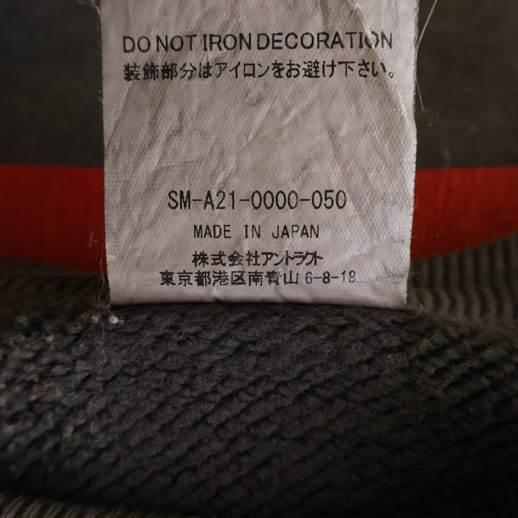SAINT MICHAEL(セントマイケル) 21AW ×DENIM TEARS デニムティアーズロゴプリント クルーネック スウェットトレーナー チャコールグレー SM-A21-0000-050