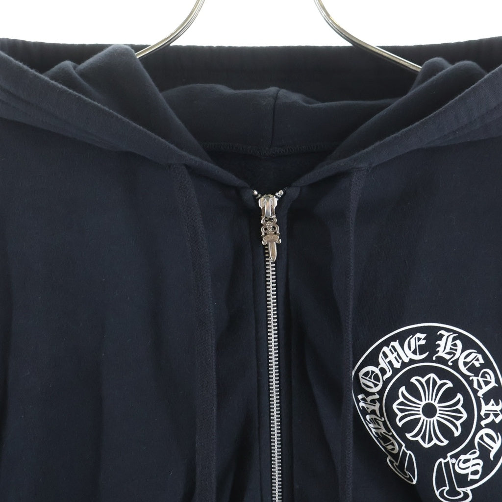 CHROME HEARTS(クロムハーツ) SWTSHRT HD ZIP 大阪限定バックホースシューダガージップ プルオーバーパーカー ブラック
