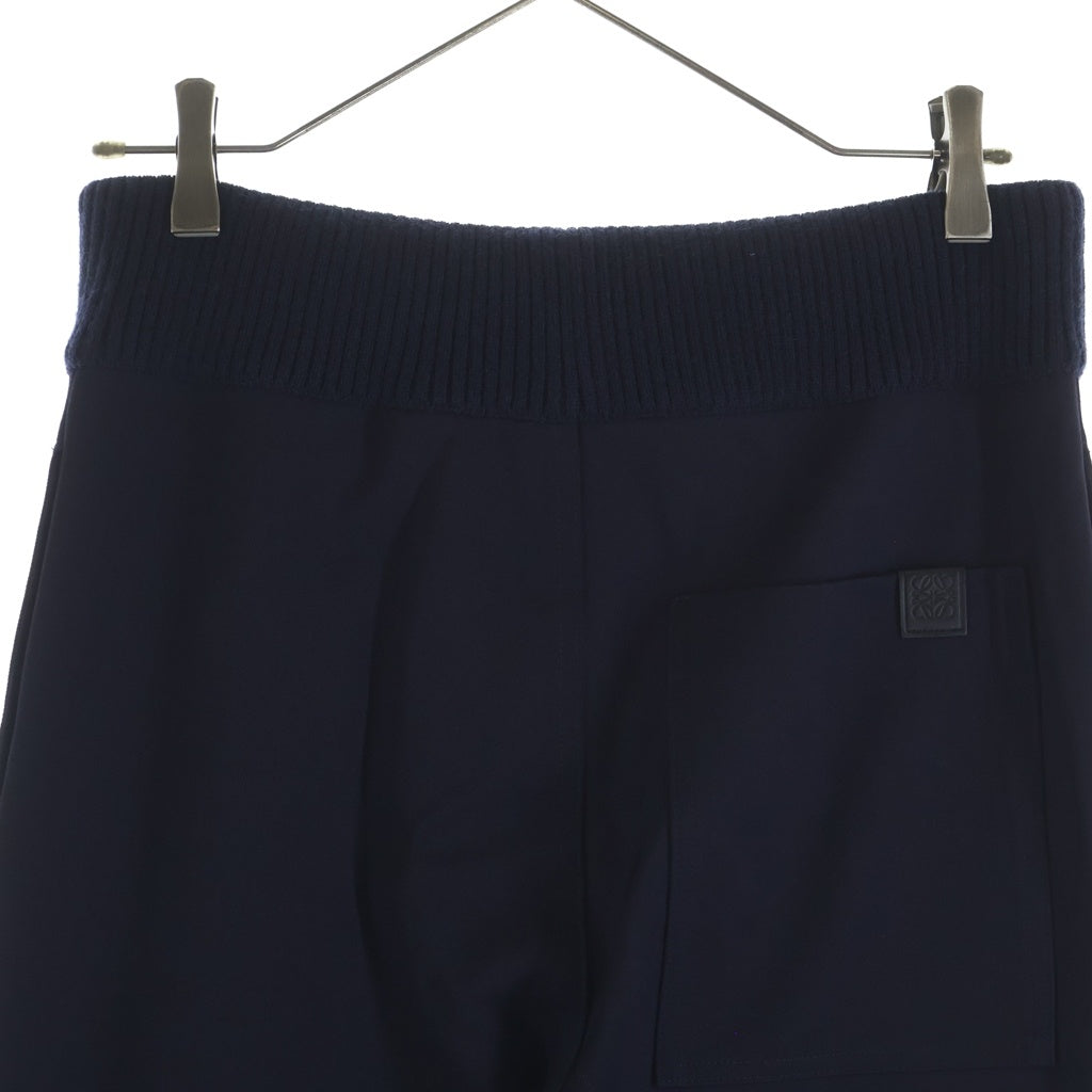 LOEWE(ロエベ) バックアナグラムパッチ リブウェスト スラックスパンツ H526Y04W87 ネイビー