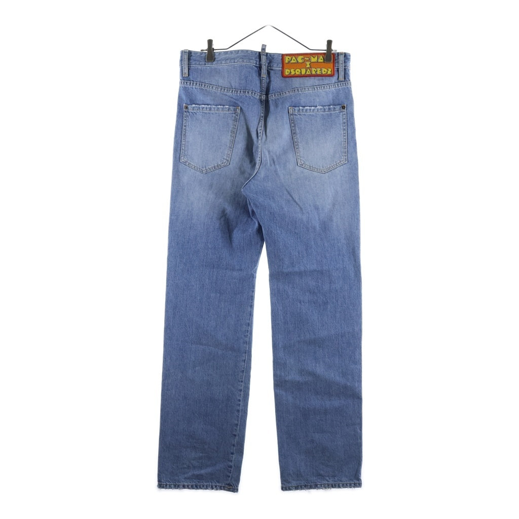 DSQUARED2(ディースクエアード) 23AW × PAC-MAN 642 Jean S71LB1329 S30309 パックマン ダメージ加工 デニムパンツ インディゴ