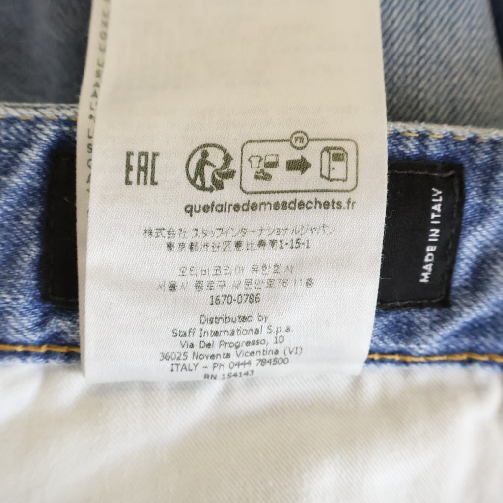 DSQUARED2(ディースクエアード) 23AW × PAC-MAN 642 Jean S71LB1329 S30309 パックマン ダメージ加工 デニムパンツ インディゴ