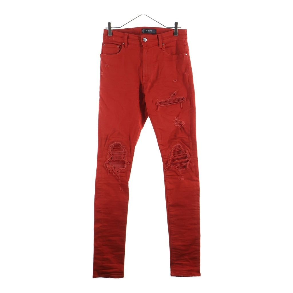 AMIRI(アミリ) MX1 JEAN ダメージ加工 スキニーデニムパンツ レッド