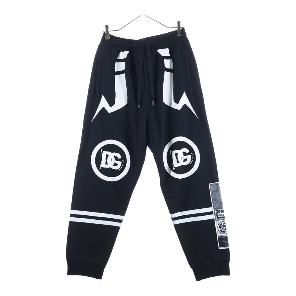 DOLCE & GABBANA(ドルチェアンドガッバーナ) × 呪術廻戦 フロントロゴモチーフ スウェットパンツ ブラック I3AELM/HU7H9