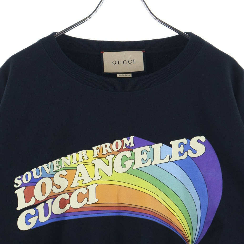 GUCCI(グッチ) Stars Print Cotton Jersey Sweatshirt 626990 XJEIN スタープリント クルーネックスウェットトレーナー ブラック