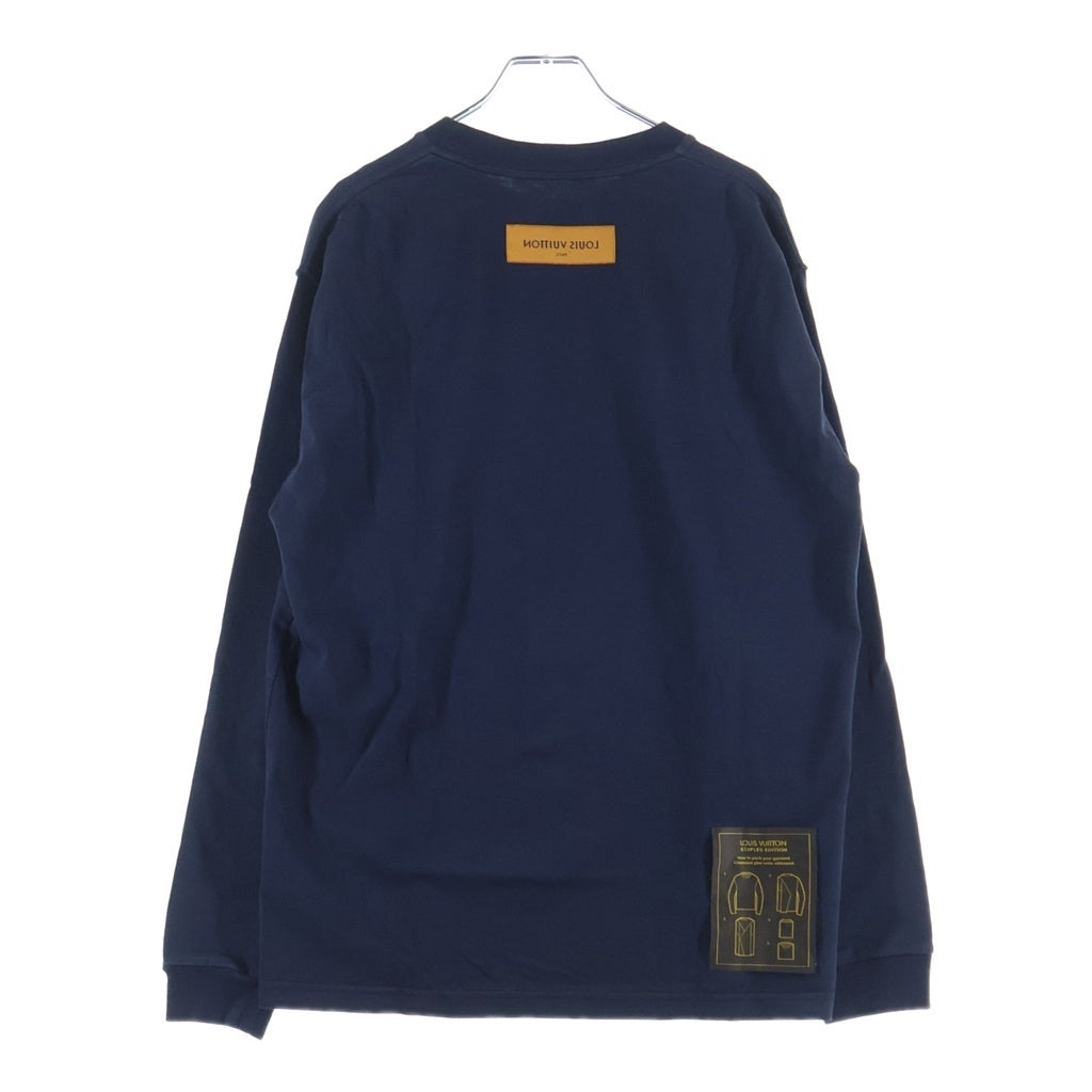 LOUIS VUITTON(ルイヴィトン) 21SS インサイドアウト 長袖カットソー バックネックタグ クルーネック ネイビーRM211Q JYN HIY46W