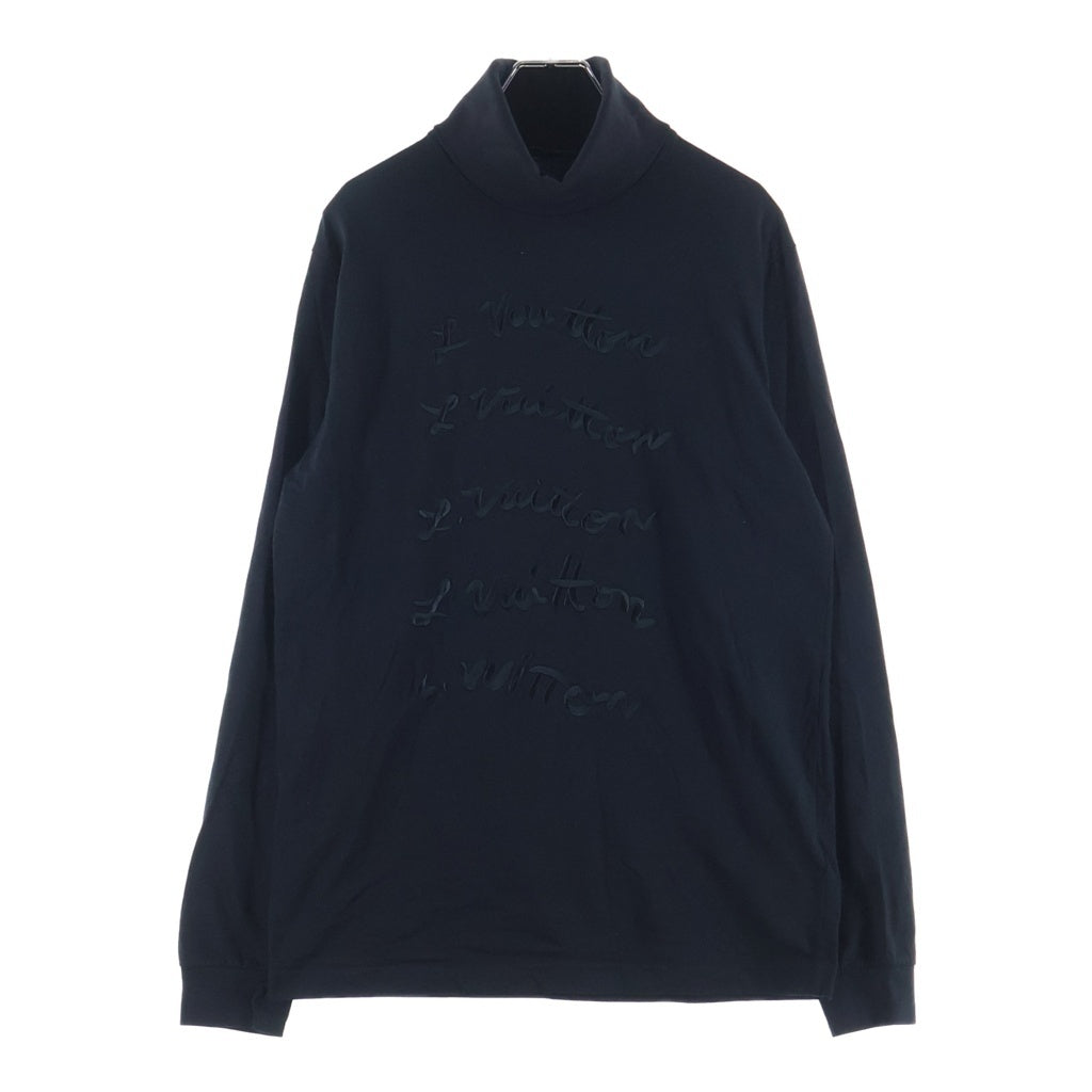 LOUIS VUITTON(ルイヴィトン) 22SS エンブロイダリータートルネック 長袖カットソー ブラック RM221M I05 HMY11W