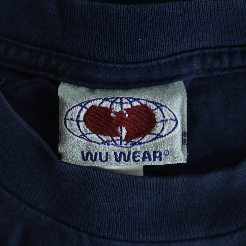 VINTAGE(ヴィンテージ) Wu-Tang Clan ウータンクラン WU WEAR 90s SQUAD 36 グラフィック 半袖Tシャツ カットソー ネイビー コットン