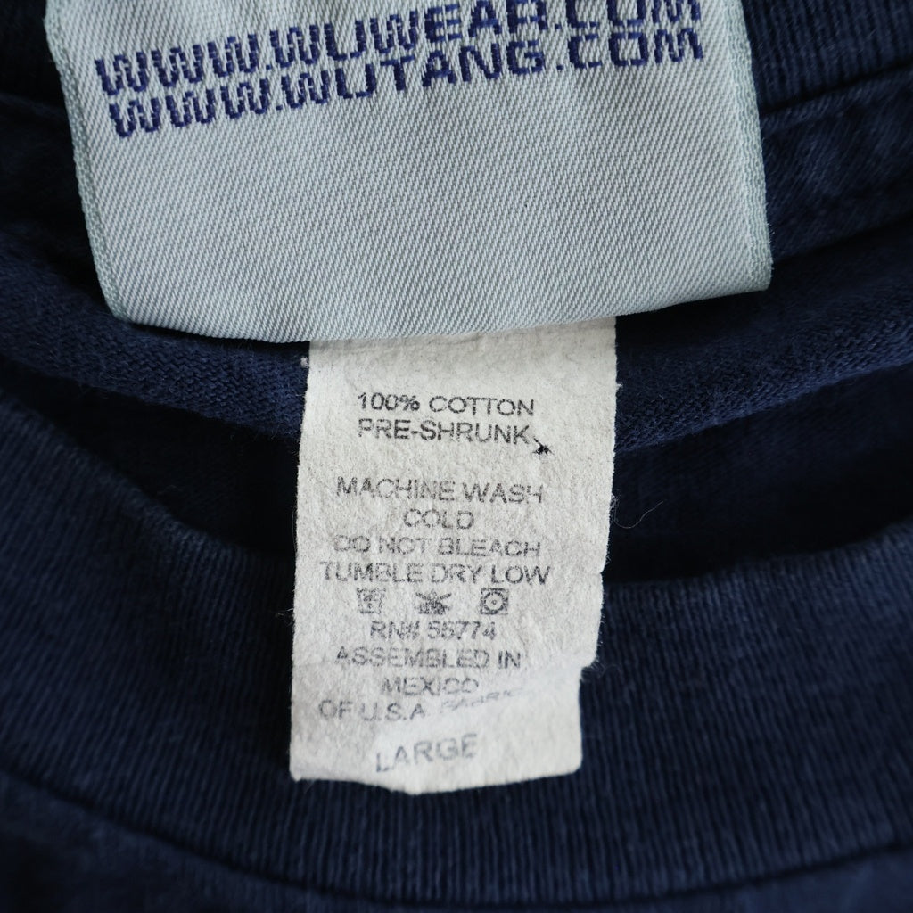 VINTAGE(ヴィンテージ) Wu-Tang Clan ウータンクラン WU WEAR 90s SQUAD 36 グラフィック 半袖Tシャツ カットソー ネイビー コットン