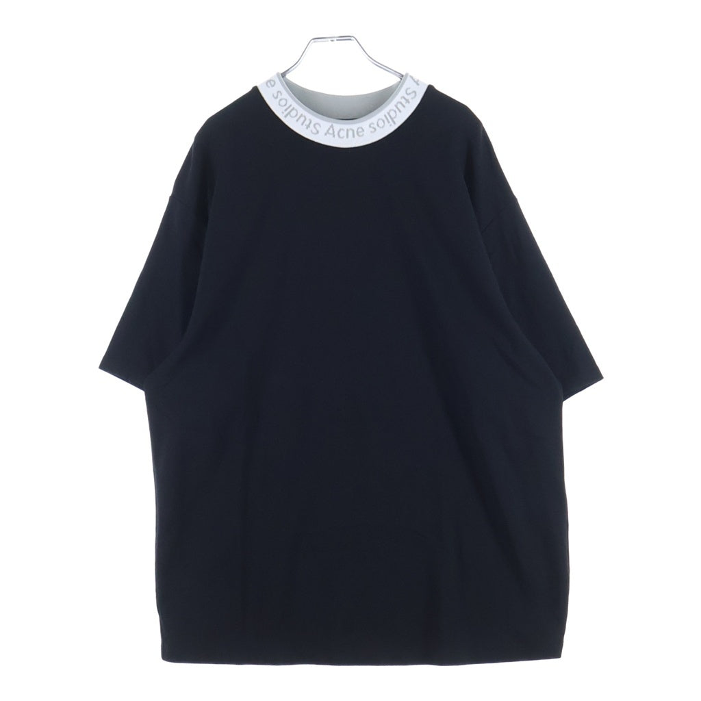 Acne Studios(アクネ ストゥディオズ) 20SS Extorr Logo Tee FN-MN-TSHI000119 ネックロゴ 半袖Tシャツ カットソー ブラック