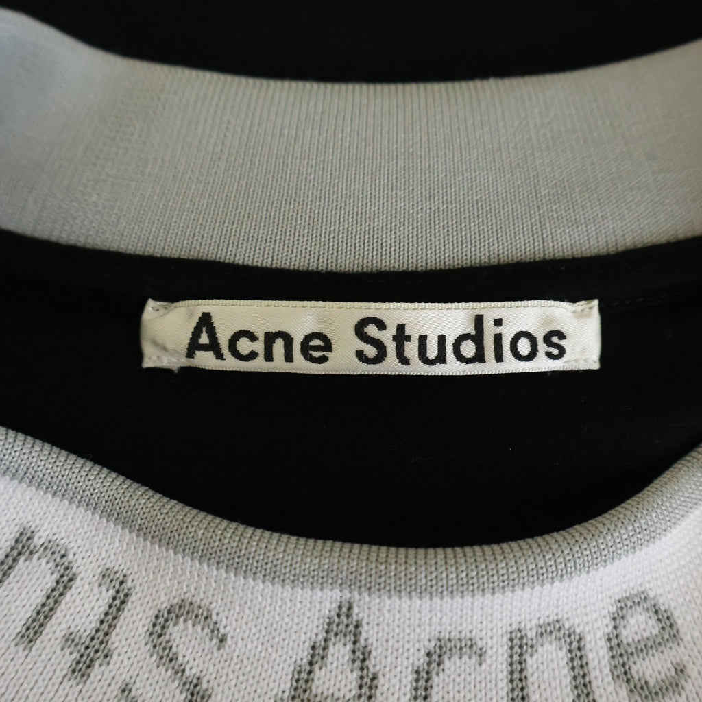 Acne Studios(アクネ ストゥディオズ) 20SS Extorr Logo Tee FN-MN-TSHI000119 ネックロゴ 半袖Tシャツ カットソー ブラック