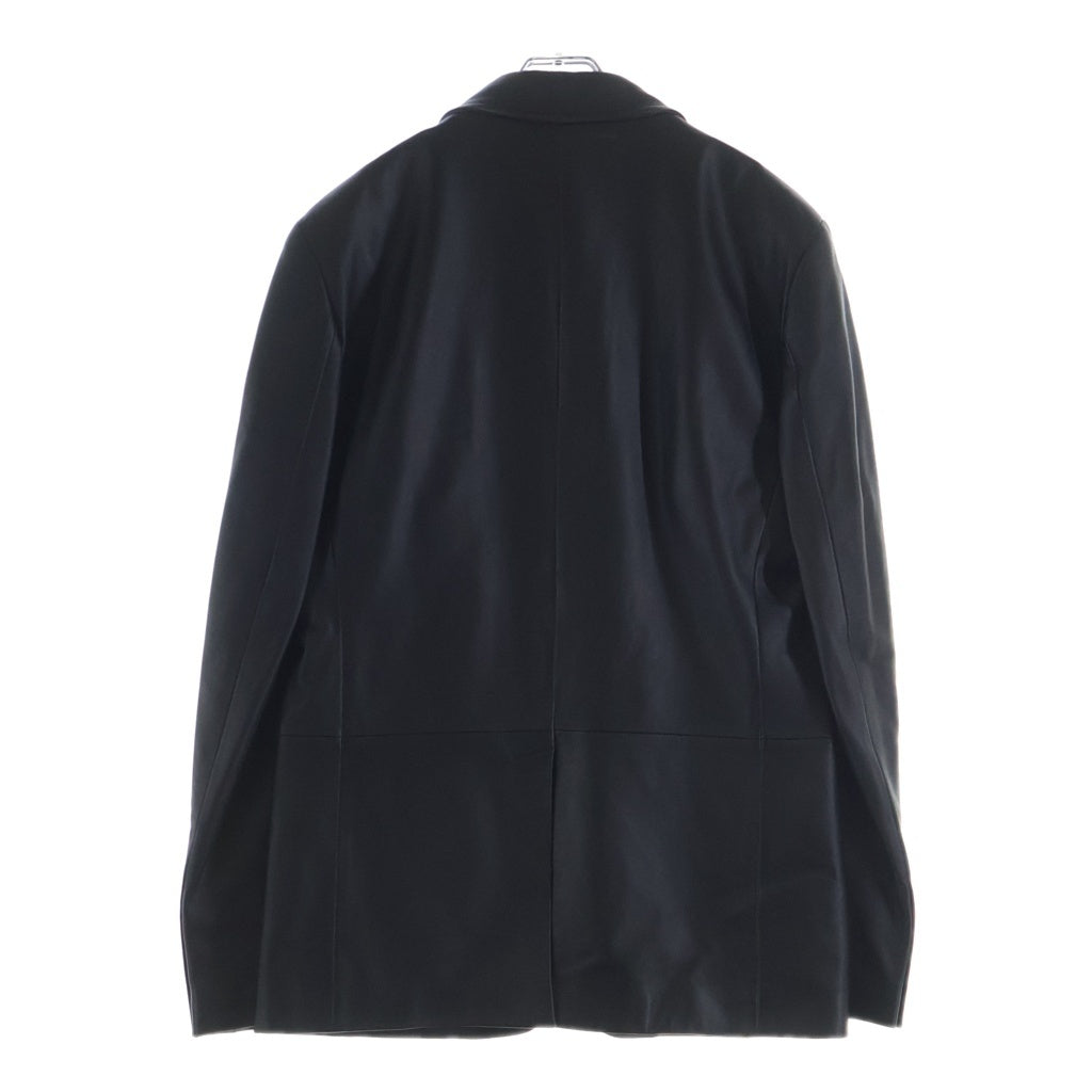 DOLCE & GABBANA(ドルチェアンドガッバーナ) 1B レザー テーラードジャケット ブラック ラムスキン 52