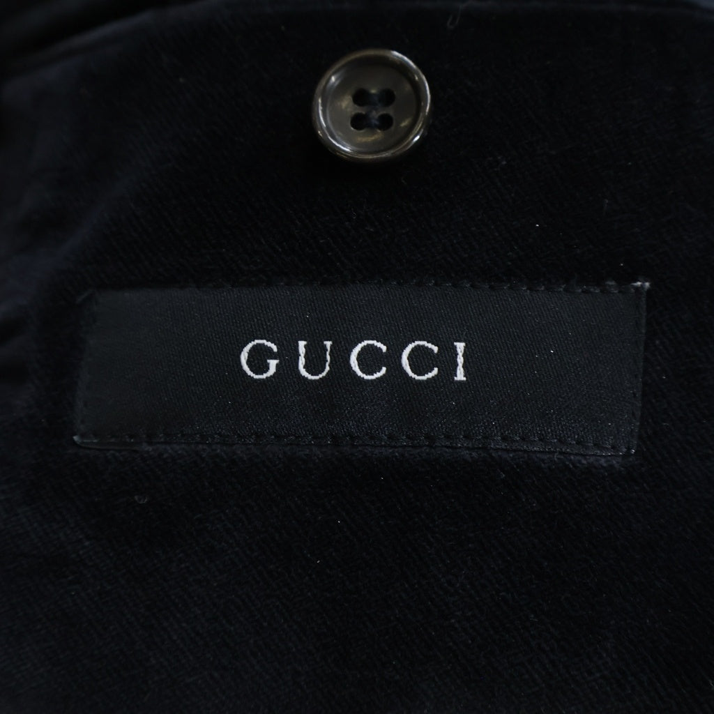 GUCCI(グッチ) 2B ベロア テーラードジャケット ブラック 23775 CTX75907G