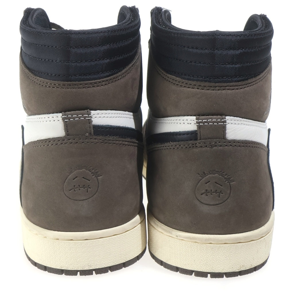 NIKE(ナイキ) × TRAVIS SCOTT AIR JORDAN 1 RETRO HIGH OG TS SP CD4487-100 トラヴィススコット エアジョーダン1 ハイカットスニーカー シューズ ブラウン/ホワイト US14/32.0cm