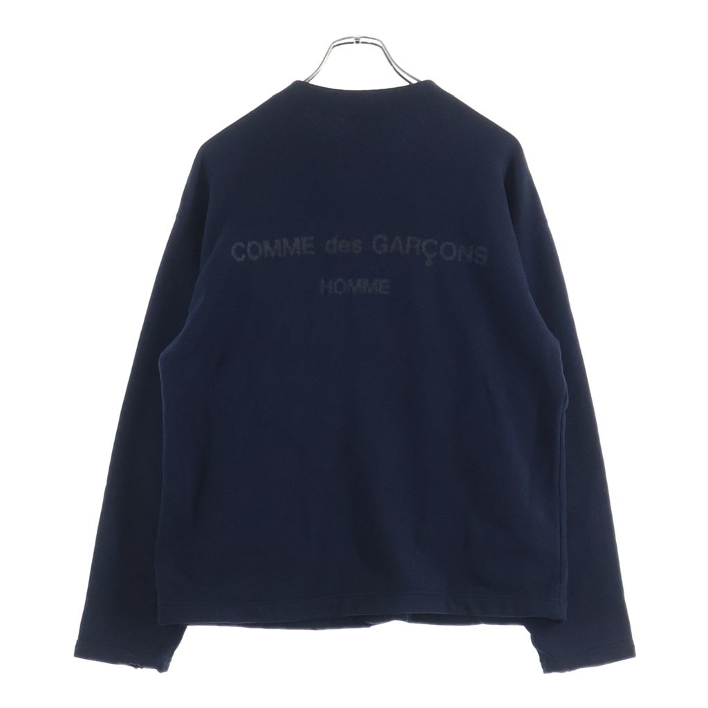 COMME des GARCONS HOMME(コムデギャルソンオム) 90s Back Logo Sweat Cardigan HT-080250 バックロゴ ヴィンテージ ウールカーディガン ネイビー