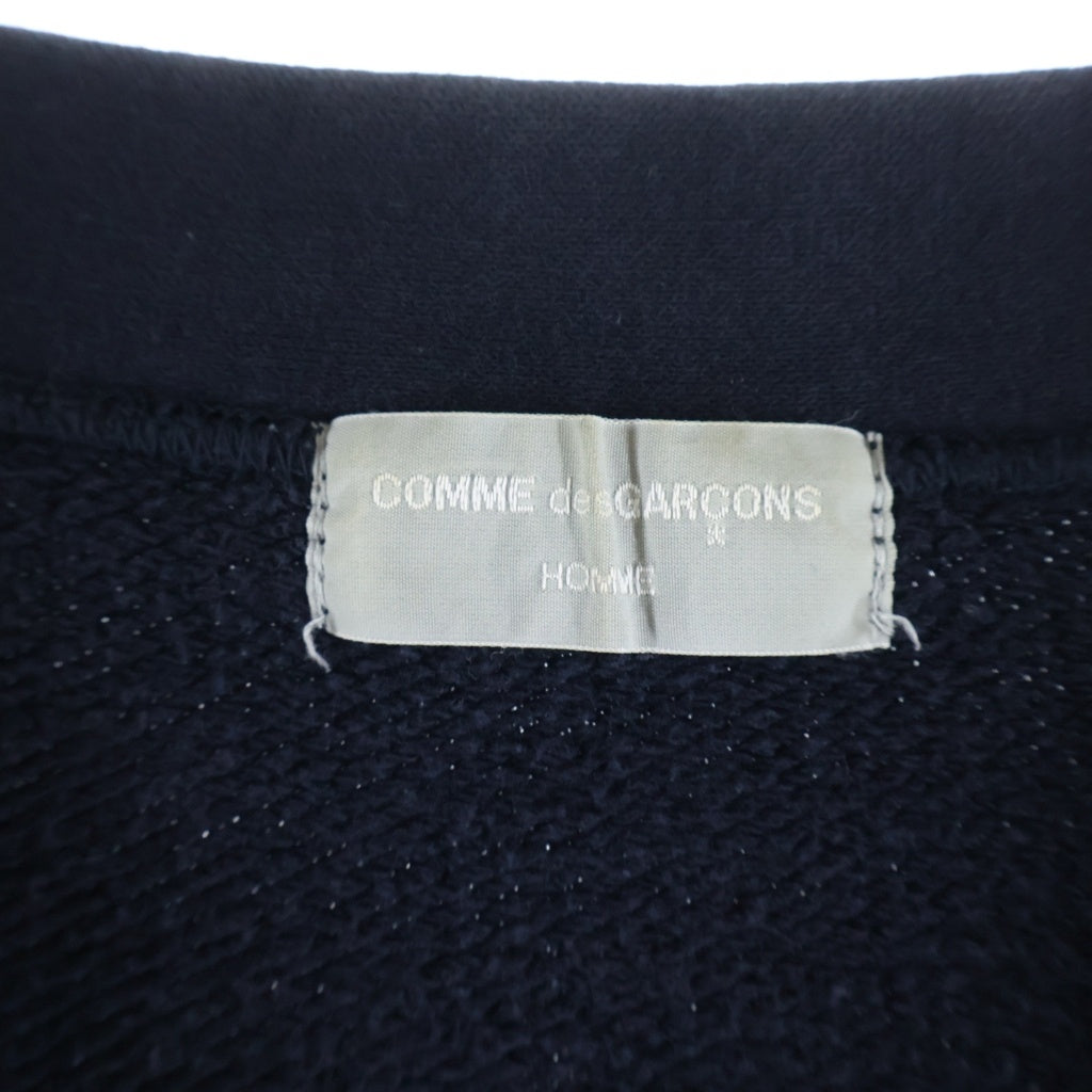 COMME des GARCONS HOMME(コムデギャルソンオム) 90s Back Logo Sweat Cardigan HT-080250 バックロゴ ヴィンテージ ウールカーディガン ネイビー