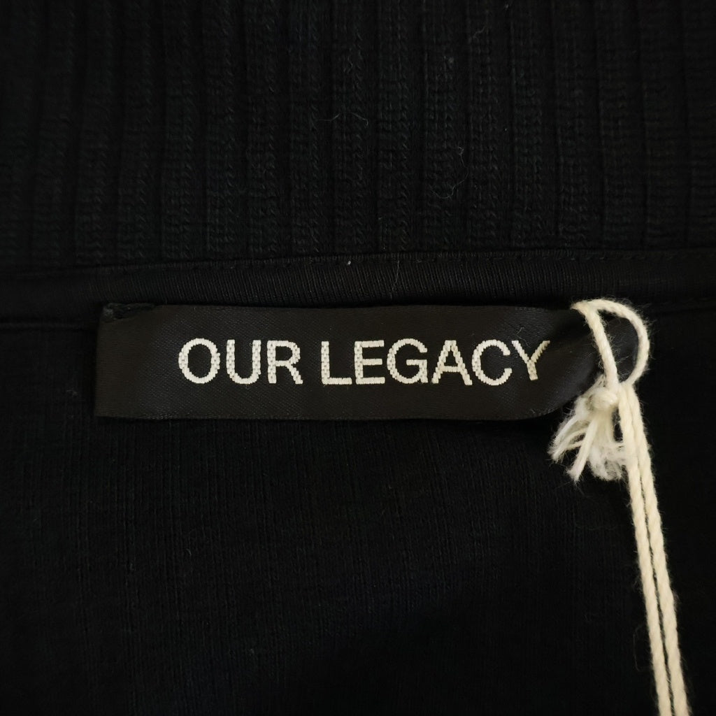 OUR LEGACY(アワーレガシー) SHRUNKEN FULLZIP POLO M2246SB フルジップ ポロニット ブルゾン ジャケット ブラック