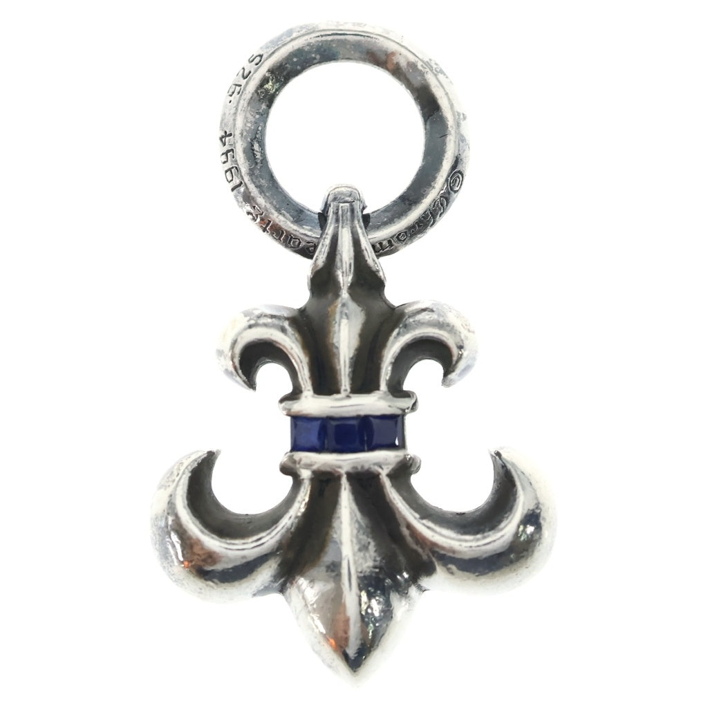 CHROME HEARTS(クロムハーツ) BS FLUER CHARM BSフレアチャーム サファイア シルバー ネックレストップ
