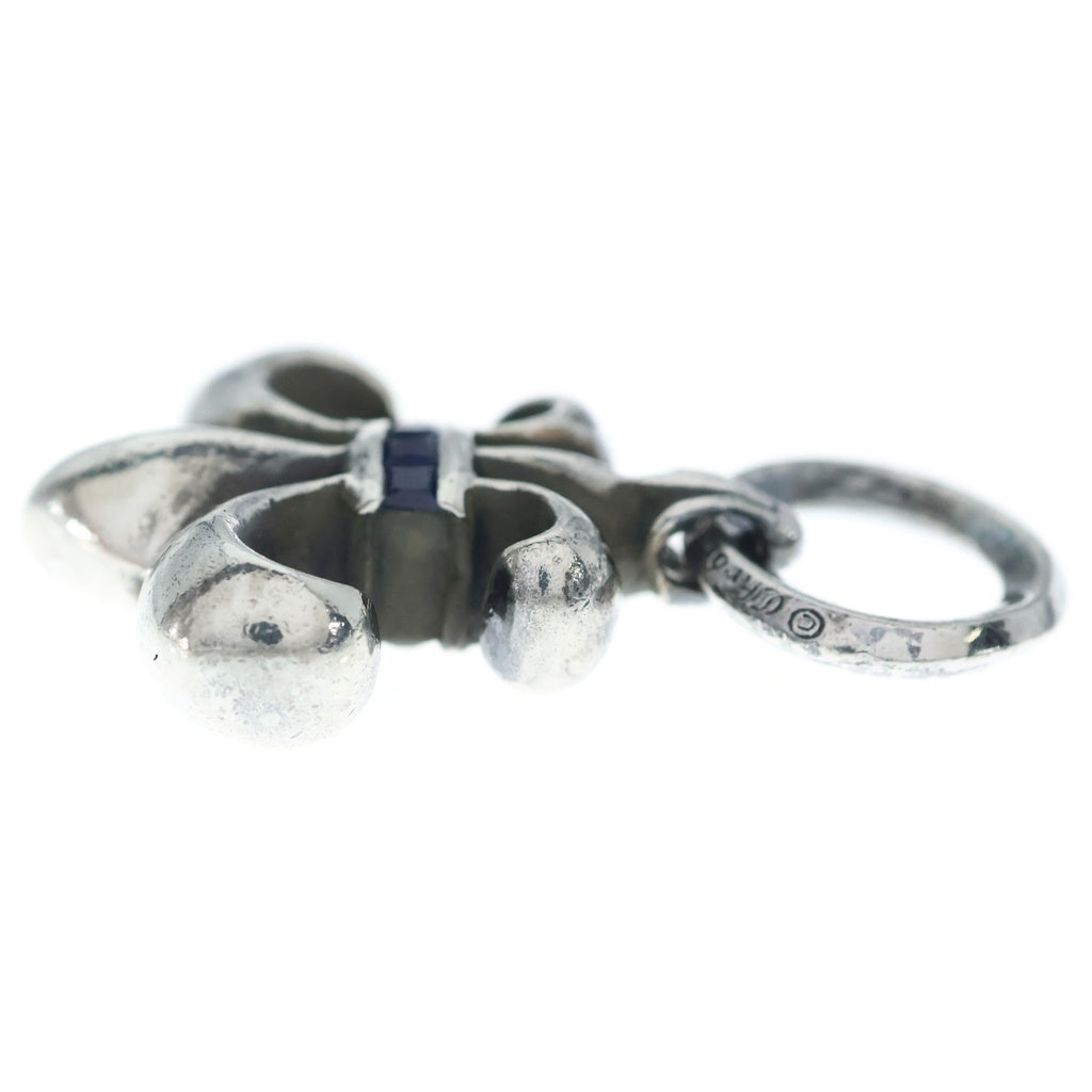 CHROME HEARTS(クロムハーツ) BS FLUER CHARM BSフレアチャーム サファイア シルバー ネックレストップ