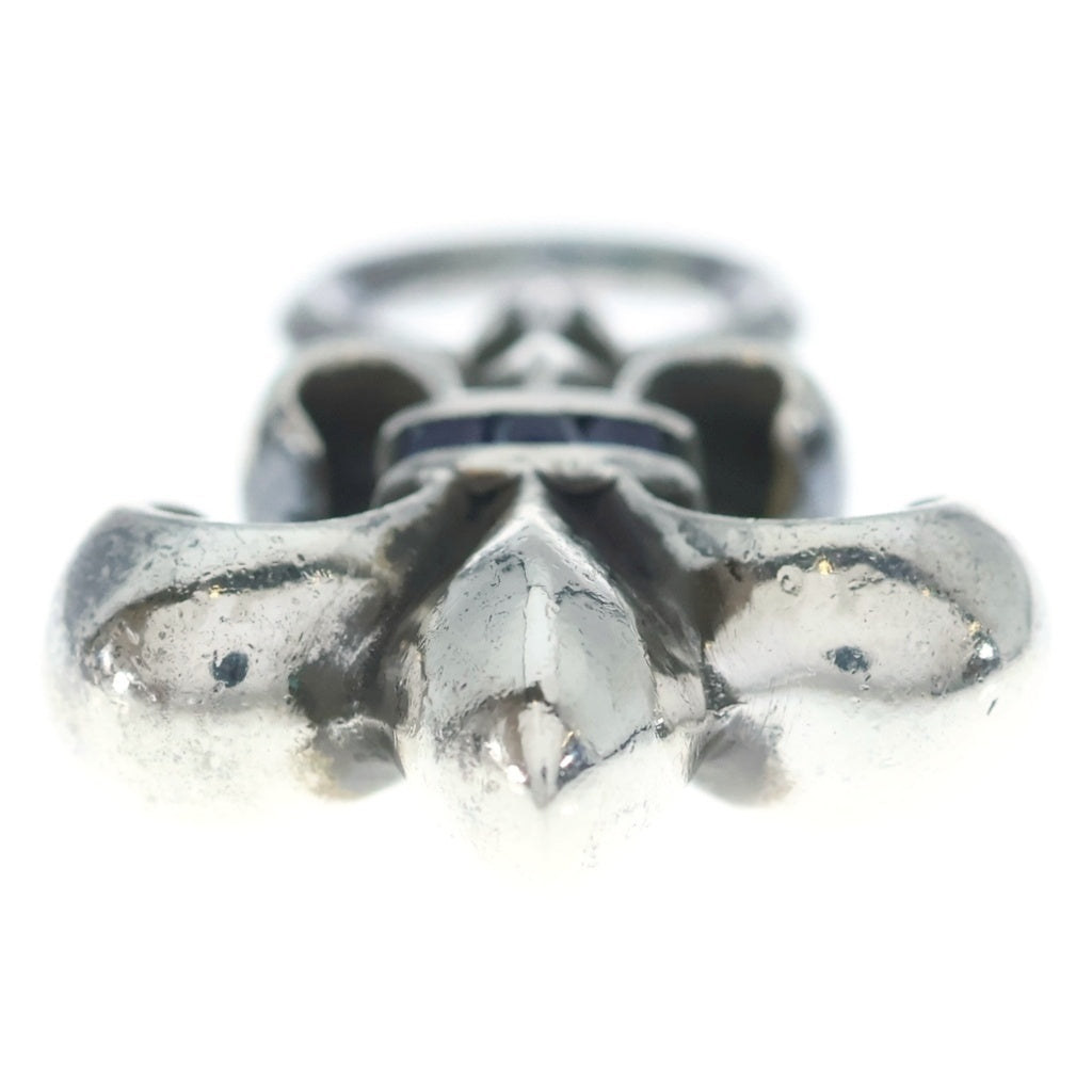CHROME HEARTS(クロムハーツ) BS FLUER CHARM BSフレアチャーム サファイア シルバー ネックレストップ
