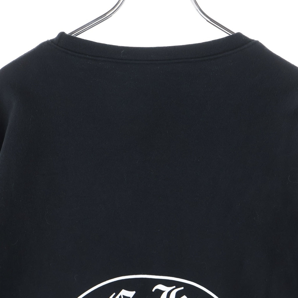 CHROME HEARTS(クロムハーツ) SWTSHRT PLVR バックホースシュー 袖フローラルプリント 長袖スウェット ブラック