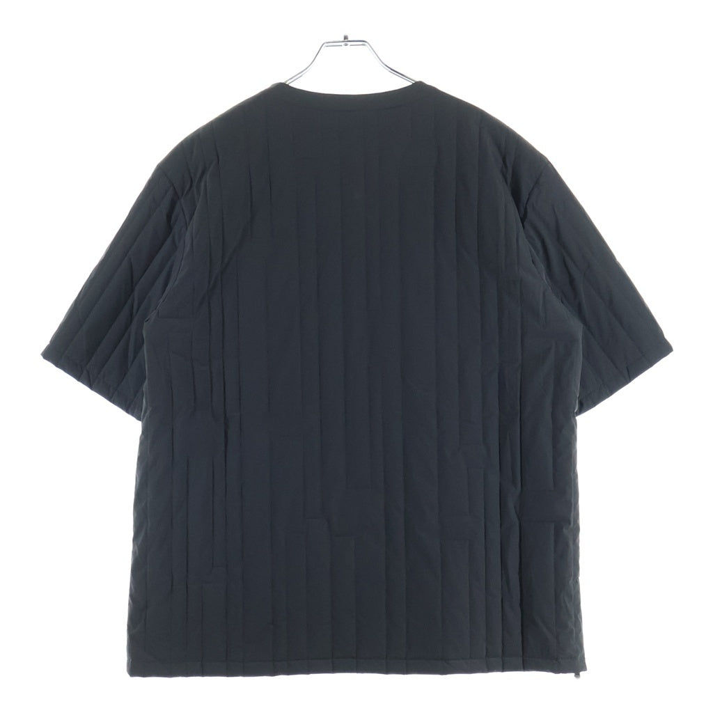 HERMES(エルメス) マテラッセ ジャケット プルオーバー 胸ポケット セリエボタン サイドジップ 中綿キルティング Tシャツ カットソー グレー