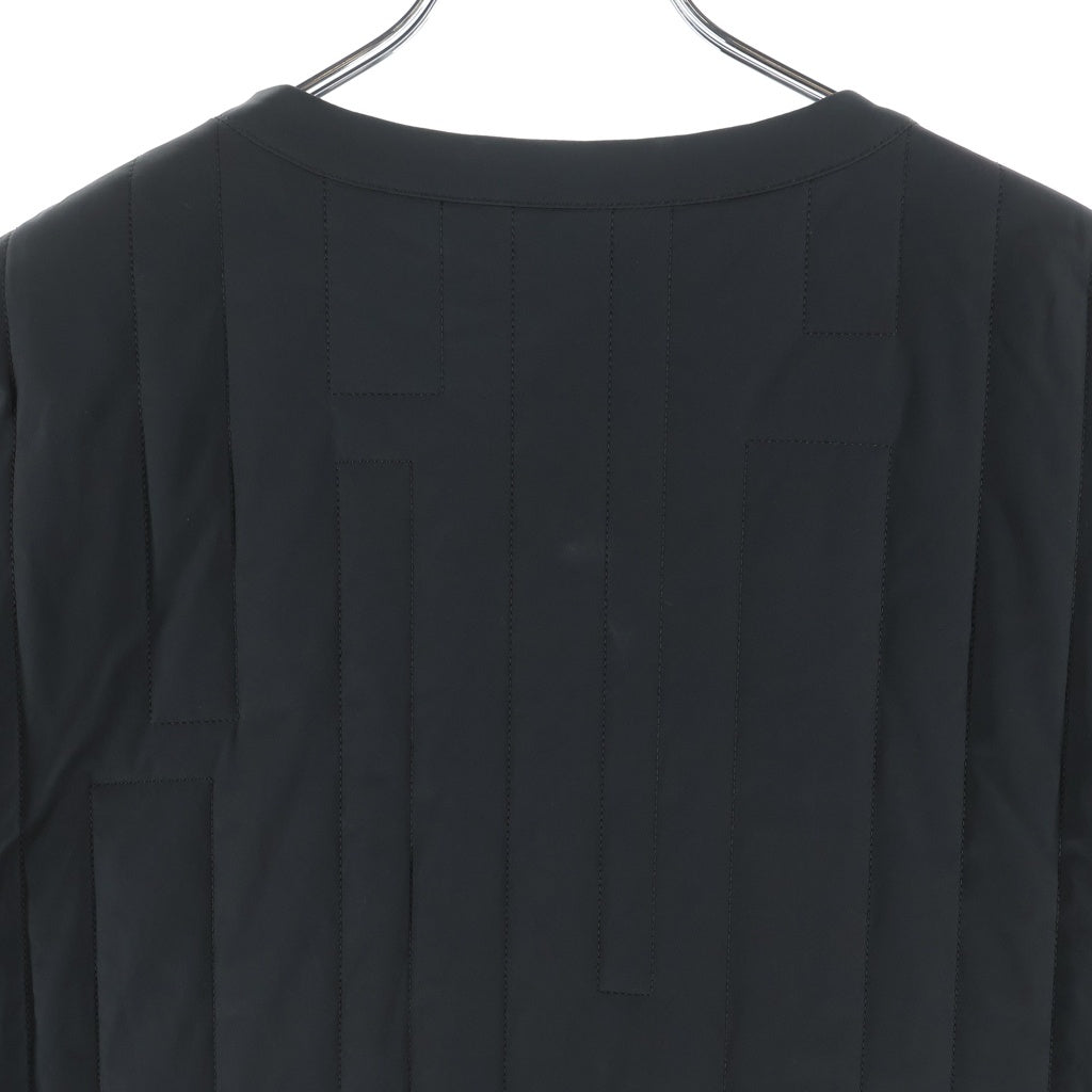 HERMES(エルメス) マテラッセ ジャケット プルオーバー 胸ポケット セリエボタン サイドジップ 中綿キルティング Tシャツ カットソー グレー