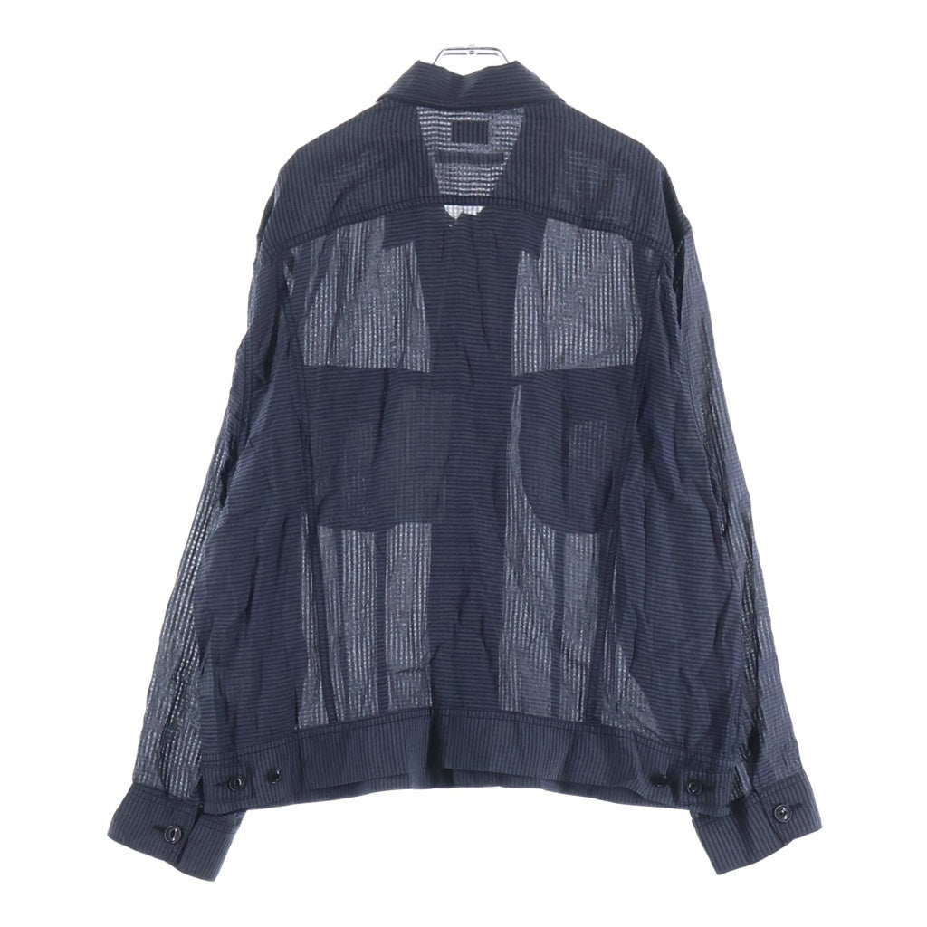 seven by seven(セブン バイ セブン) ×LEE SHEER COWBOY JACKET シアー カウボーイ ジャケット 長袖シャツ ブラック 800-6125040