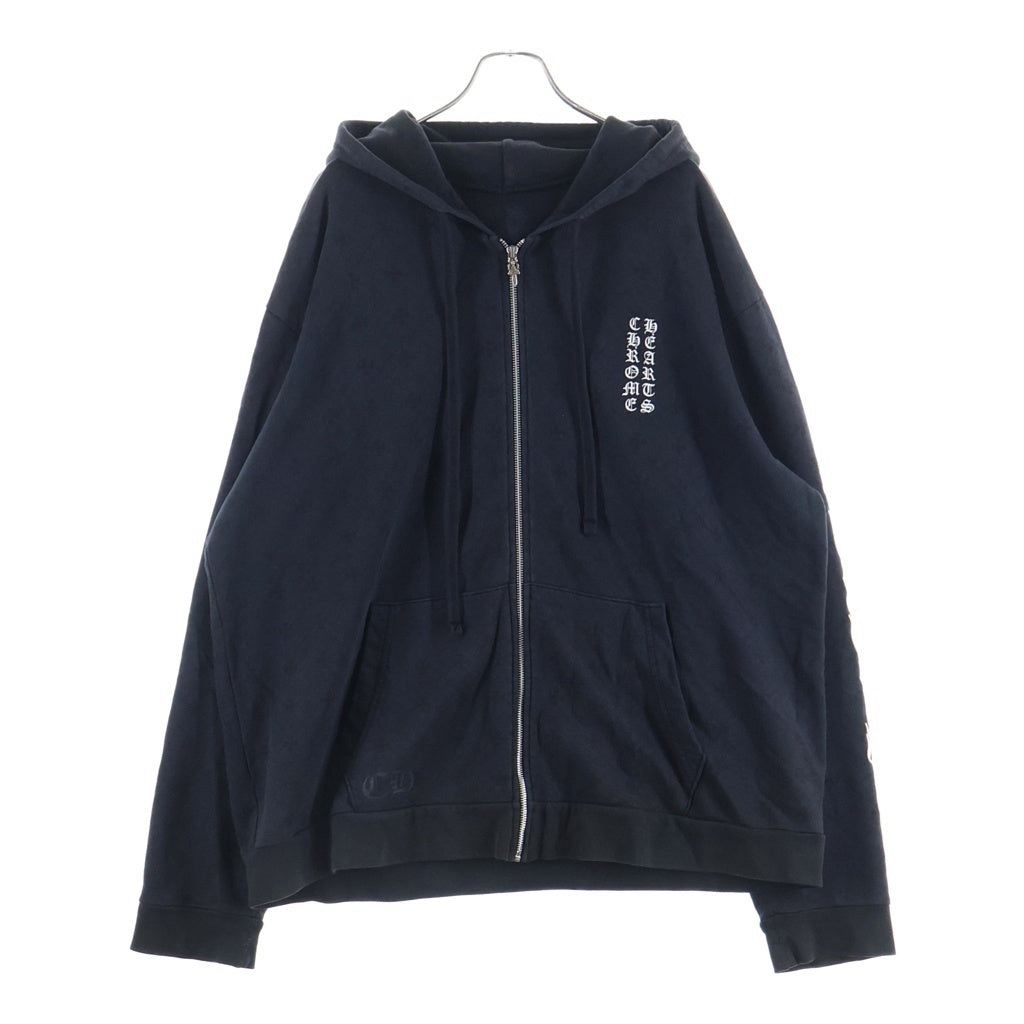 CHROME HEARTS(クロムハーツ) SWTSHRT HD ZIP CHプラス総柄 バックCHプラスプリント ジップパーカー ブラック