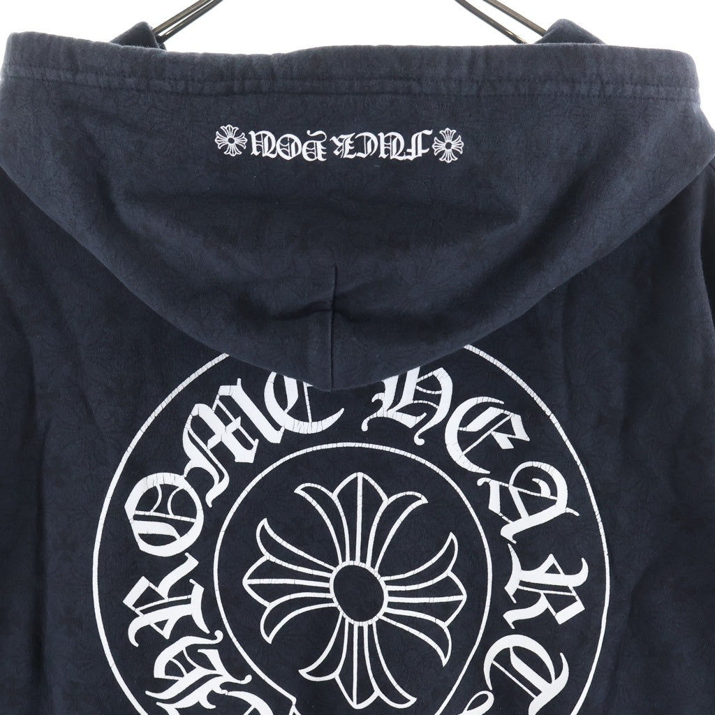 CHROME HEARTS(クロムハーツ) SWTSHRT HD ZIP CHプラス総柄 バックCHプラスプリント ジップパーカー ブラック