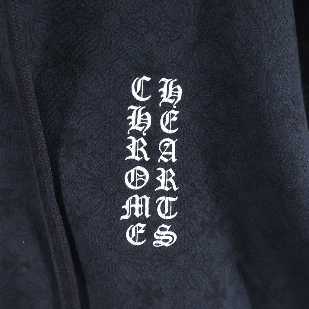 CHROME HEARTS(クロムハーツ) SWTSHRT HD ZIP CHプラス総柄 バックCHプラスプリント ジップパーカー ブラック