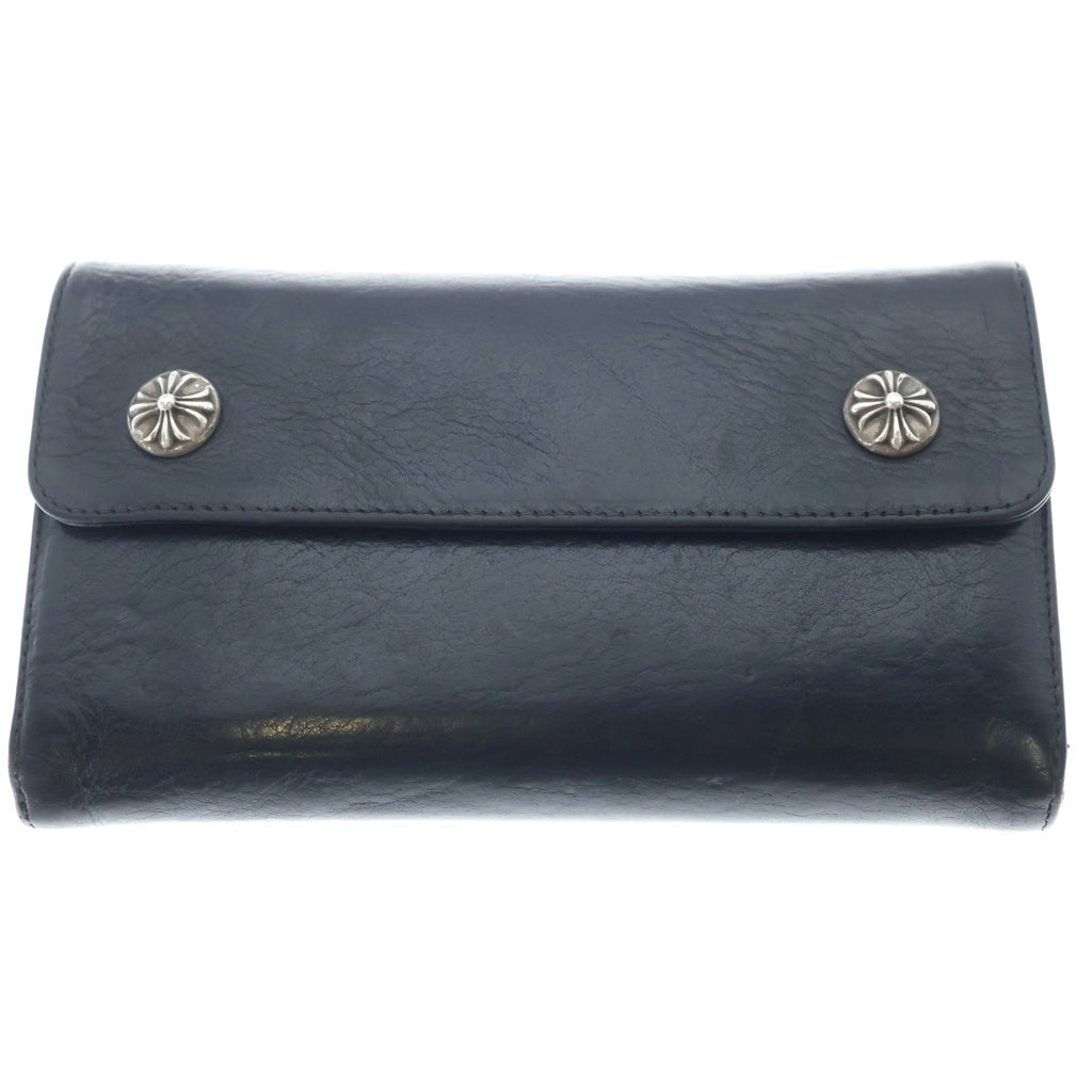 CHROME HEARTS(クロムハーツ) WAVE ウェーブ レザーウォレット 財布 ブラック