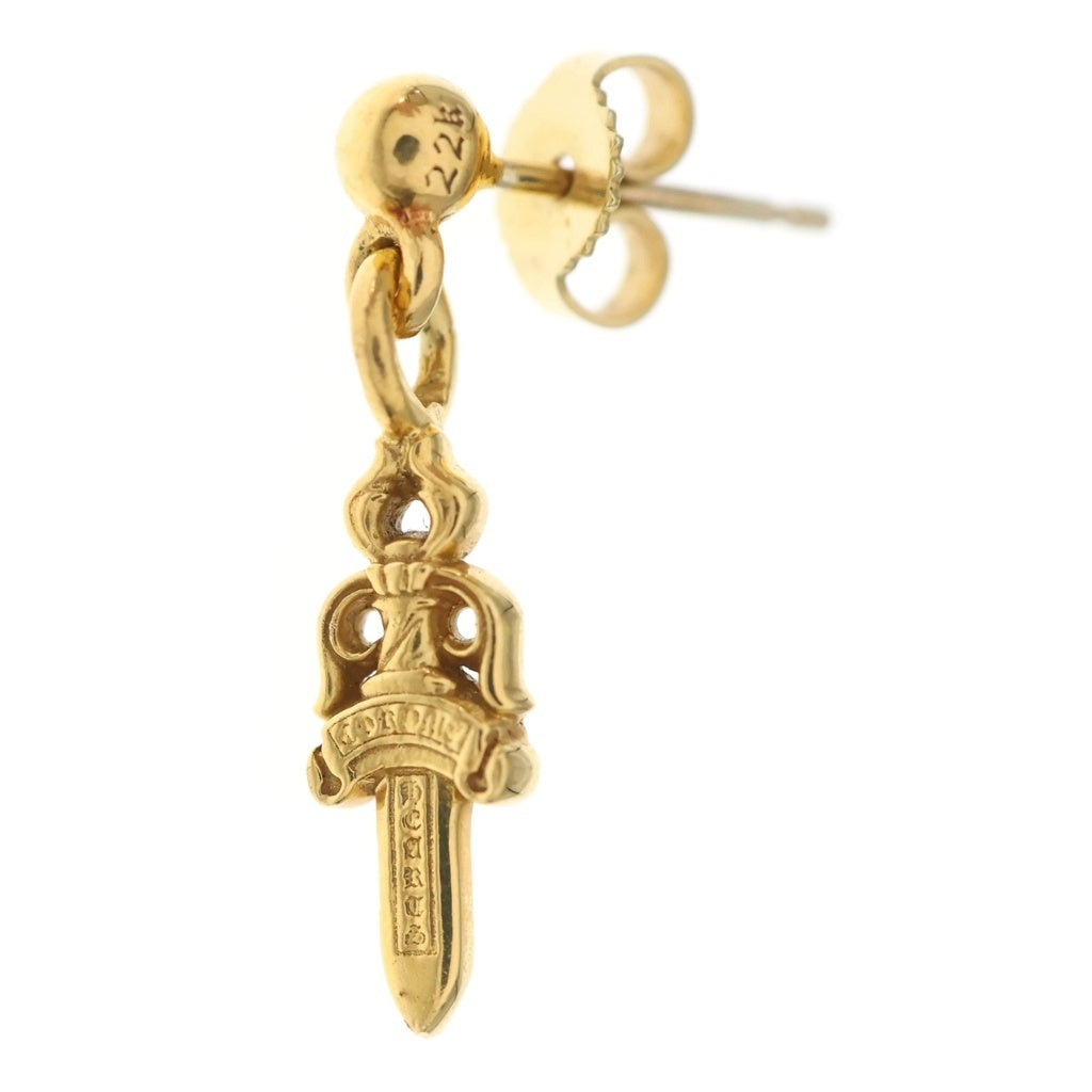 CHROME HEARTS(クロムハーツ) 22k DRP STCK DGGR スタックダガー ドロップピアス ゴールド