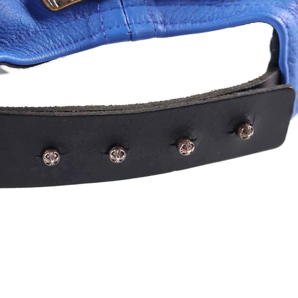 CHROME HEARTS(クロムハーツ) Rolling Stones Leather cap ローリングストーン レザーキャップ ブルー