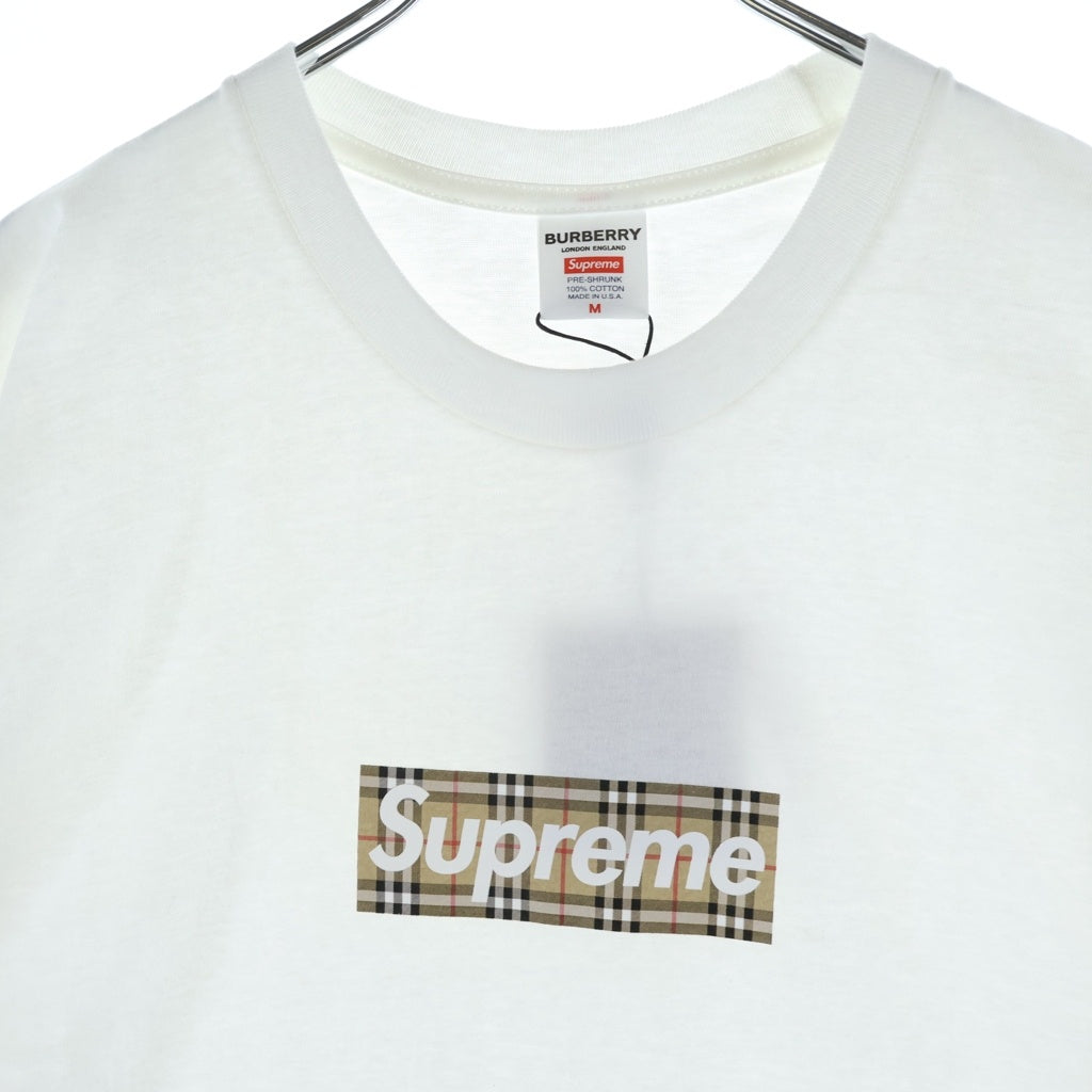 SUPREME(シュプリーム) ×BURBERRY 22SS Box Logo Tee バーバリー ボックスロゴ 半袖Tシャツ カットソー ホワイト