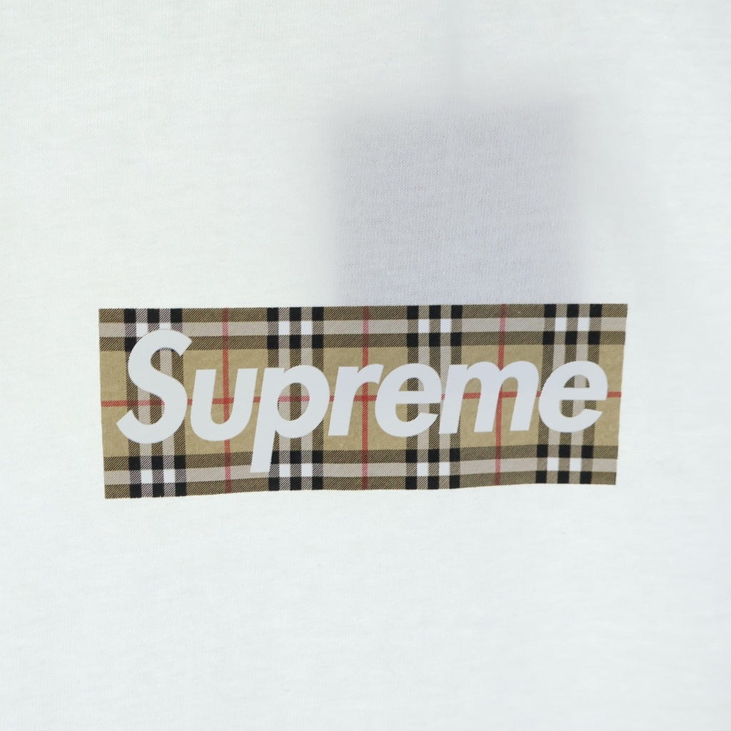SUPREME(シュプリーム) ×BURBERRY 22SS Box Logo Tee バーバリー ボックスロゴ 半袖Tシャツ カットソー ホワイト