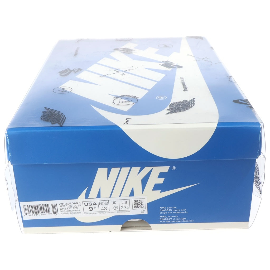 NIKE(ナイキ) ×トラヴィススコット× fragment design Air Jordan 1 Retro High フラグメントデザイン エアジョーダン1 レトロ ハイ OG SP ハイカットスニーカー US9.5/27.5cm DH3227-105