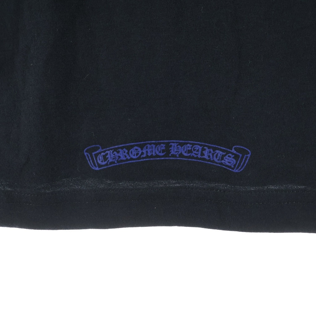 CHROME HEARTS(クロムハーツ) Neck Logo T-Shirt ネックロゴ 半袖Tシャツ カットソー ブラック/ブルー