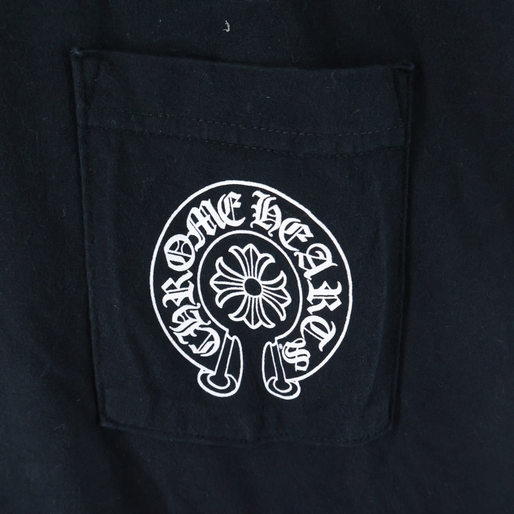 CHROME HEARTS(クロムハーツ) Honolulu Horseshoe SS Tee ホノルル限定 ホースシュー バック CHプラス クルーネック半袖Tシャツカットソー ブラック