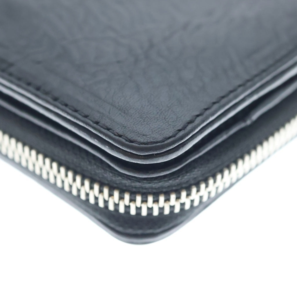 CHROME HEARTS(クロムハーツ) SQ ZIP BILL スクエアジップビル レザーウォレット 財布 ブラック BCA376