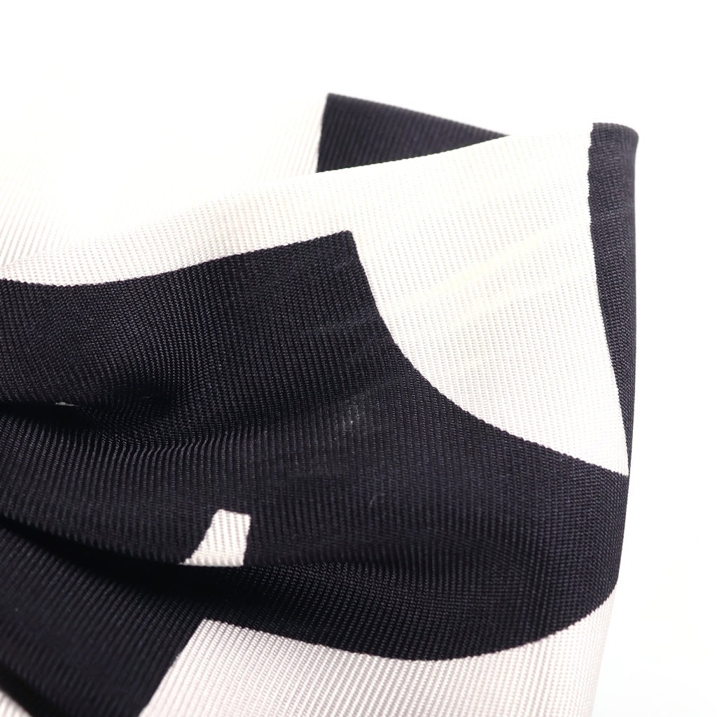 CHROME HEARTS(クロムハーツ) CH SILK HAIR BAND シルク ヘアバンド ブラック/ホワイト レディース