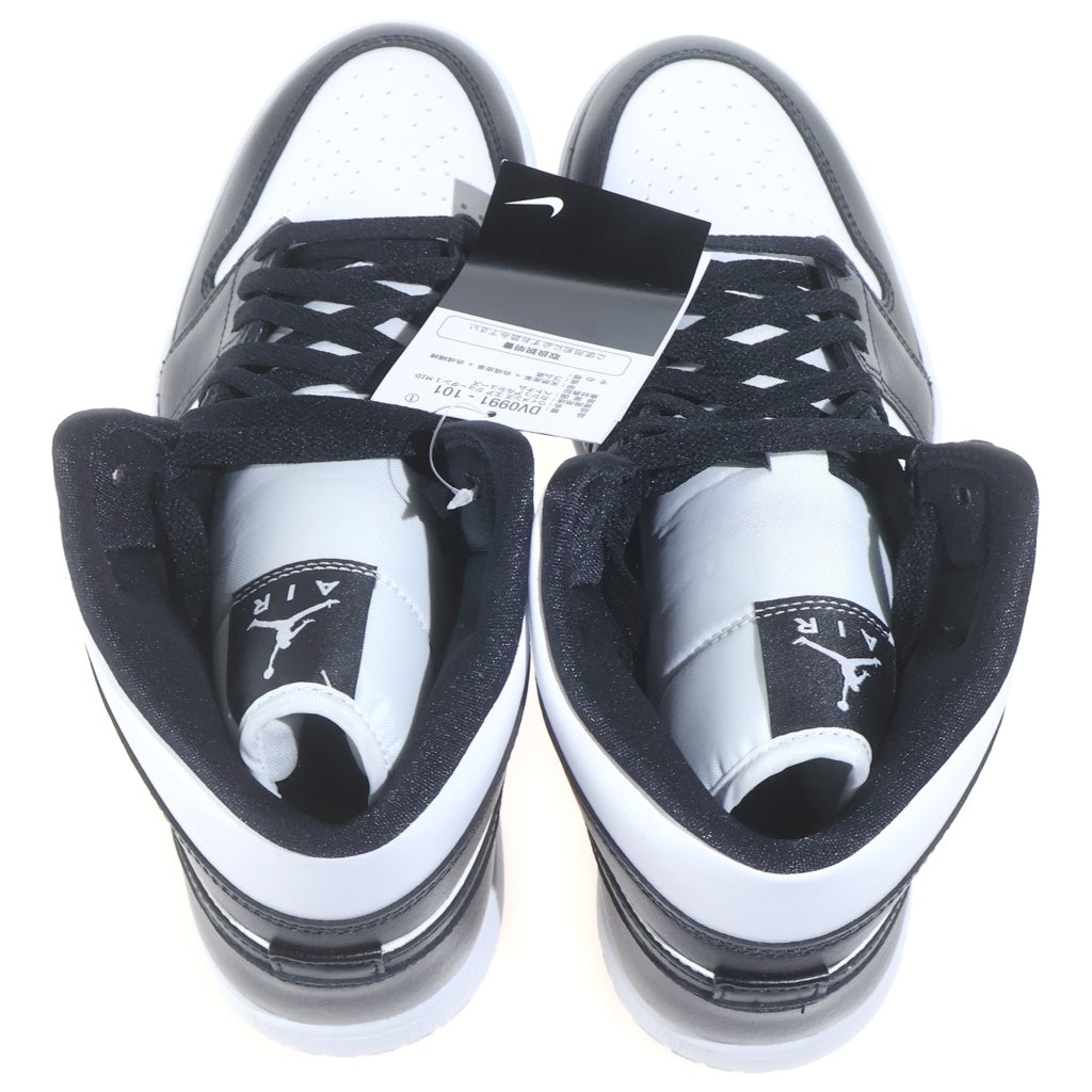 NIKE(ナイキ) WMNS AIR JORDAN 1 MID DV0991-101 ウィメンズ エアジョーダン1 ミッド ブラック/ホワイト US10.5/27.5cm