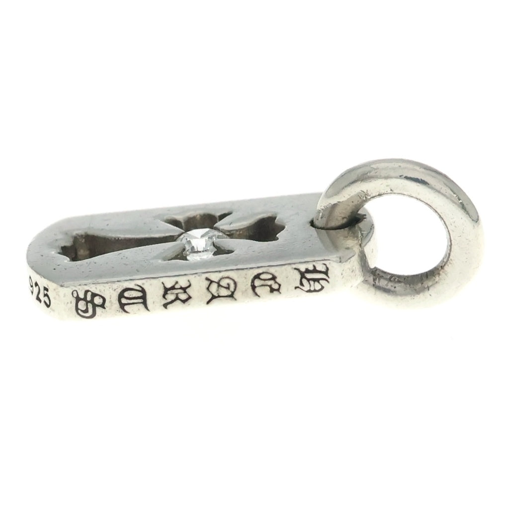 CHROME HEARTS(クロムハーツ) DT TNY CO CRS 1DIA タイニーカットアウトクロスドッグタグ 1ダイヤ チャーム ネックレストップ シルバー BCA410