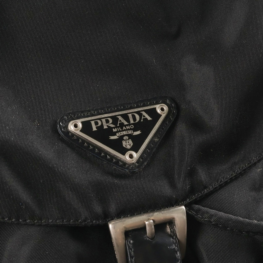 PRADA(プラダ) トライアングルロゴ テスート ナイロン リュック バックパック ブラック