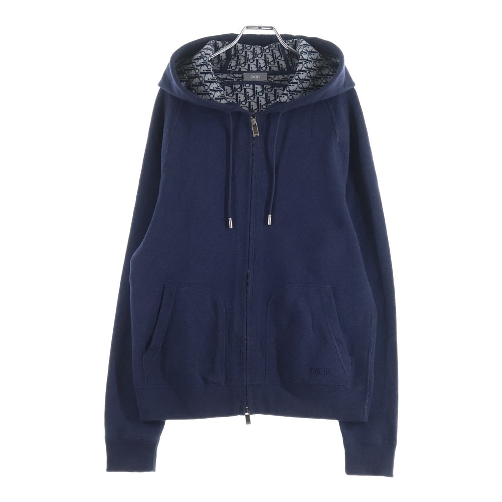 Christian Dior(クリスチャンディオール) 21AW ロゴ オブリーク トラックジャケット ジップアップ パーカー ネイビー 113M221AT225